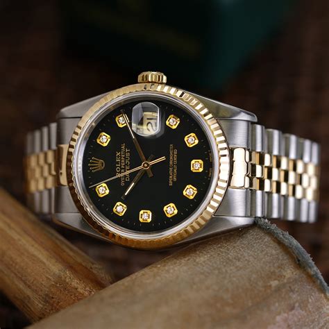 rolex datejust 1990 93153|datejust 16233 with black dial.